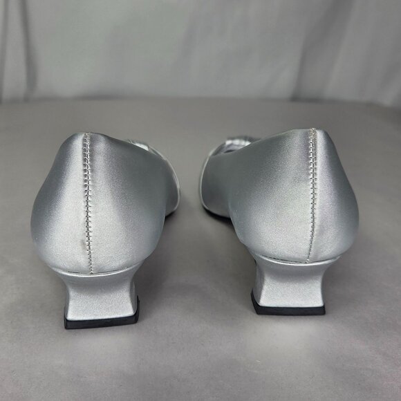 NWT Easy Street Women's Waive Metallic Square Toe Kitten Heel Pumps - Picture 4 of 7